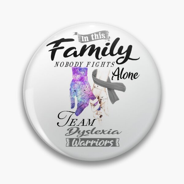 Item preview, In This Family No One Fights Alone Team Dyslexia Warrior designed and sold by deputylove.