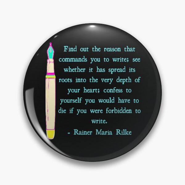 Item preview, Rainer Maria Rilke Writing Quote designed and sold by DesignsofNote.