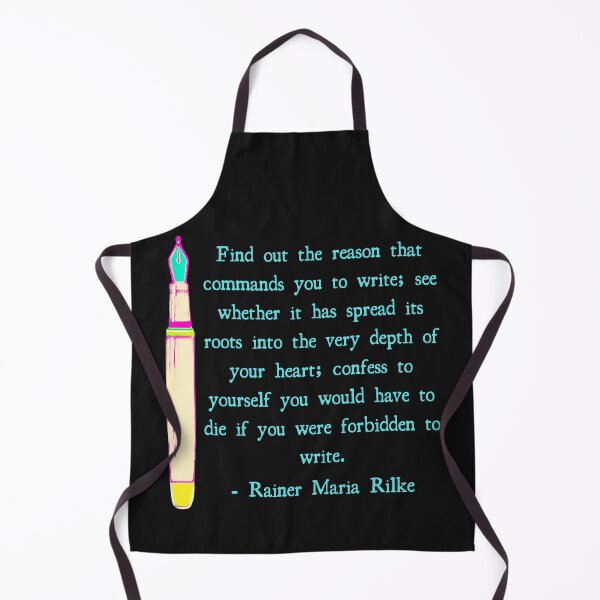 Item preview, Rainer Maria Rilke Writing Quote designed and sold by DesignsofNote.