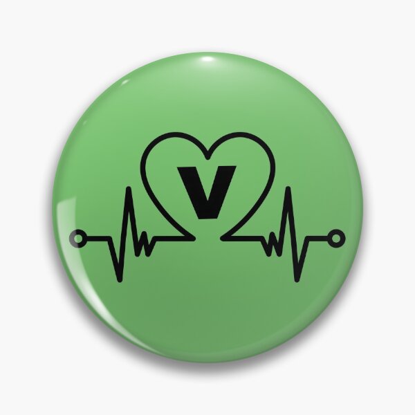 Item preview, Vegan Heartbeat V Monogram designed and sold by jrobdesignz.