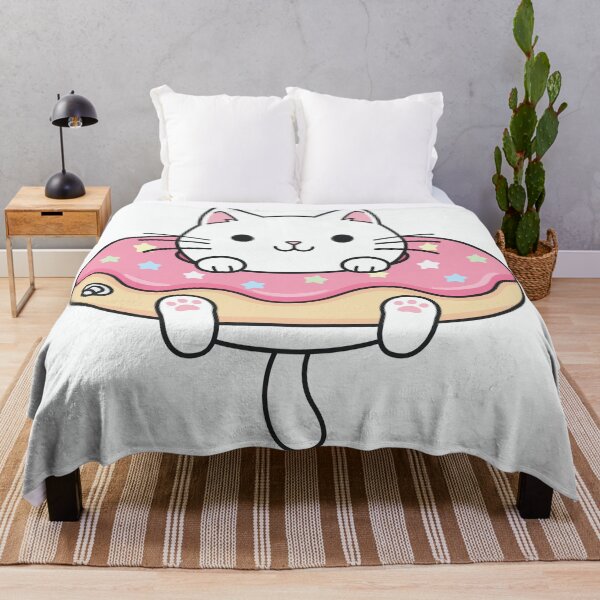 Item preview, Inner-tubing donut Summer Kawaii Kitty designed and sold by WilmasIsland.