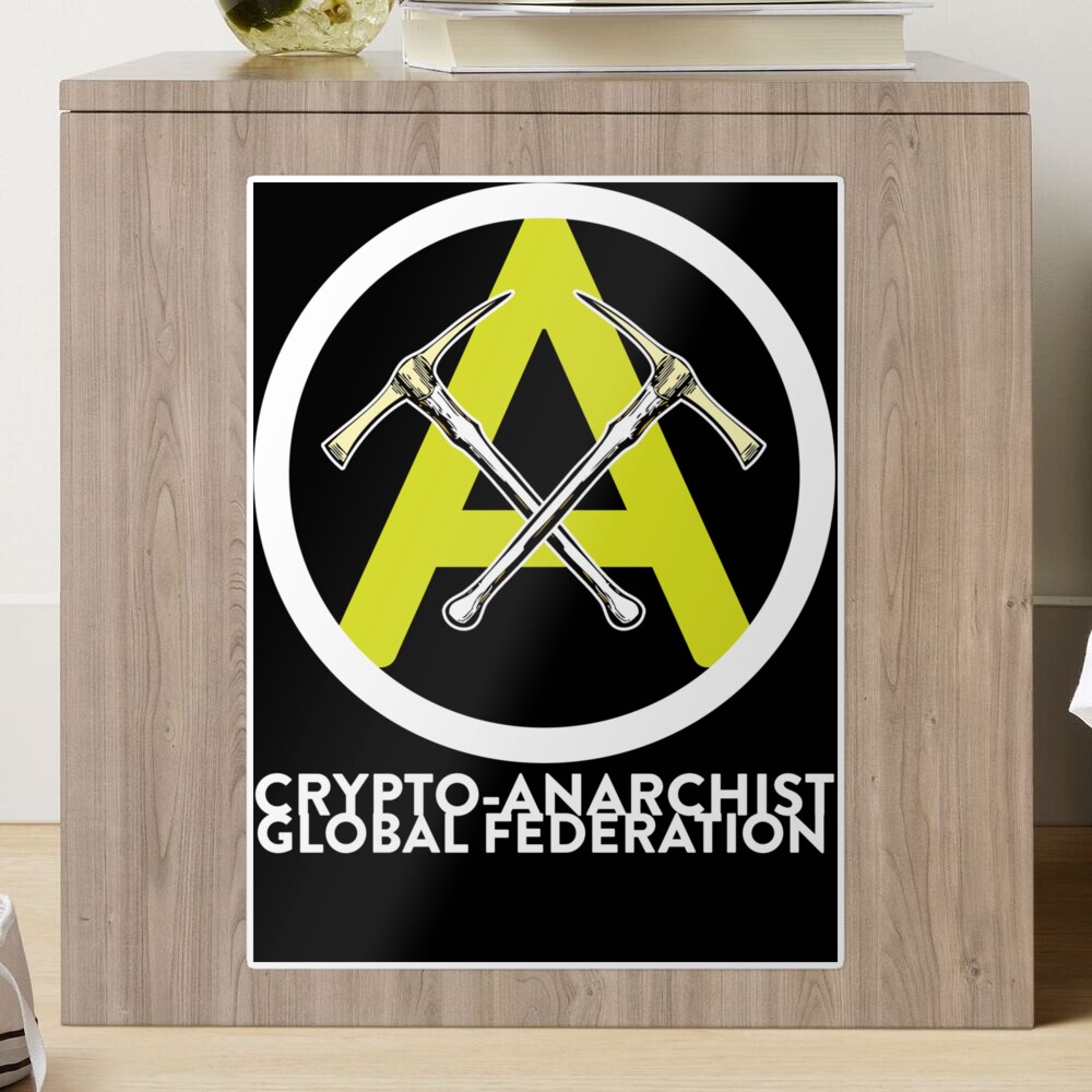 Crypto Anarchist Sticker Bitcoin Litecoin Peercoin Worldcoin Primecoin