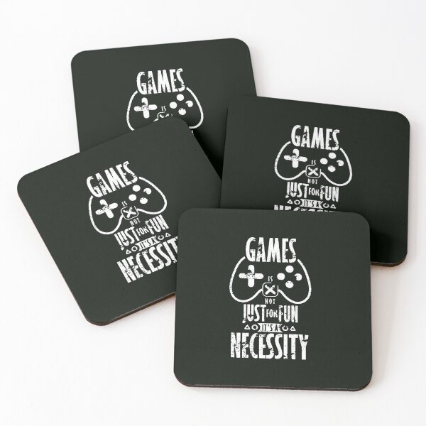 Item preview, Games is Not Just For Fun Its a Necessity - Wording Text Slogan with Controller Pad & Symbols White designed and sold by WearWolfDesigns.