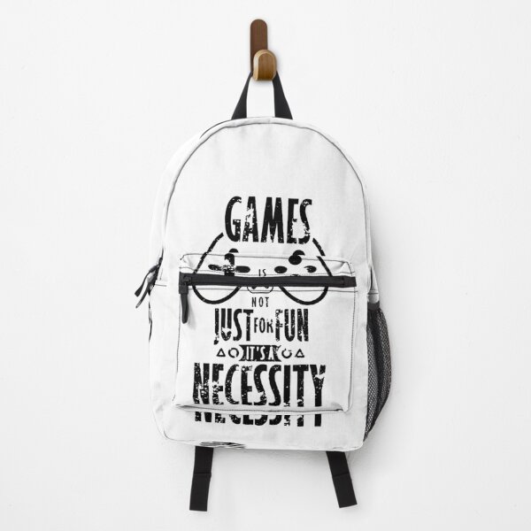 Item preview, Games is Not Just For Fun Its a Necessity - Wording Text Slogan with Controller Pad & Symbols Black designed and sold by WearWolfDesigns.