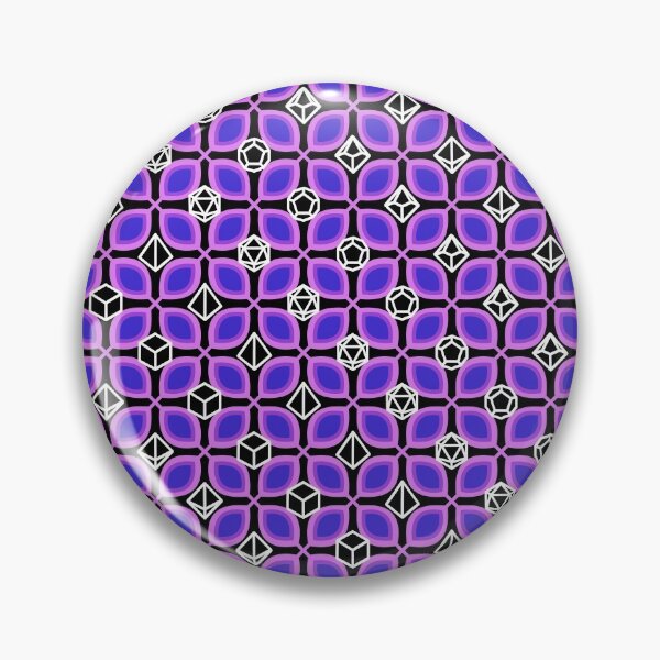 Item preview, 1970s Retro Inspired Polyhedral Dice Set and Leaf Seamless Pattern - Purple designed and sold by GenAumonier.