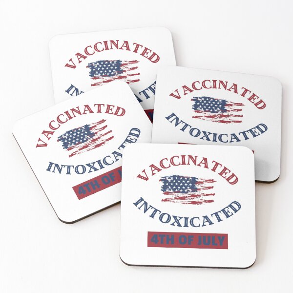 Item preview, Funny Vaccinated & Intoxicated 4th of july Gifts Holidays Independence Day designed and sold by sichaz.