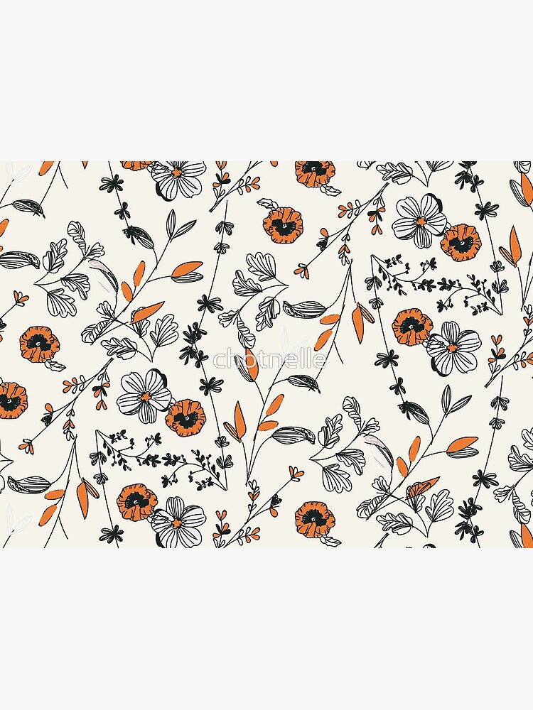 Orange Flower Pattern by chotnelle