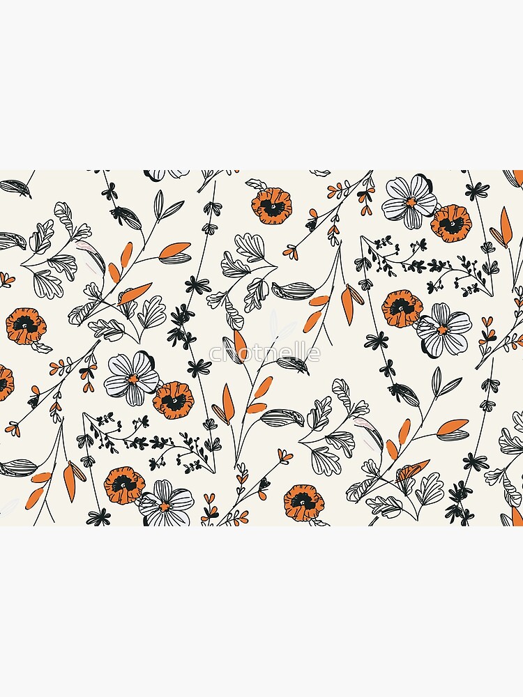 Orange Flower Pattern by chotnelle