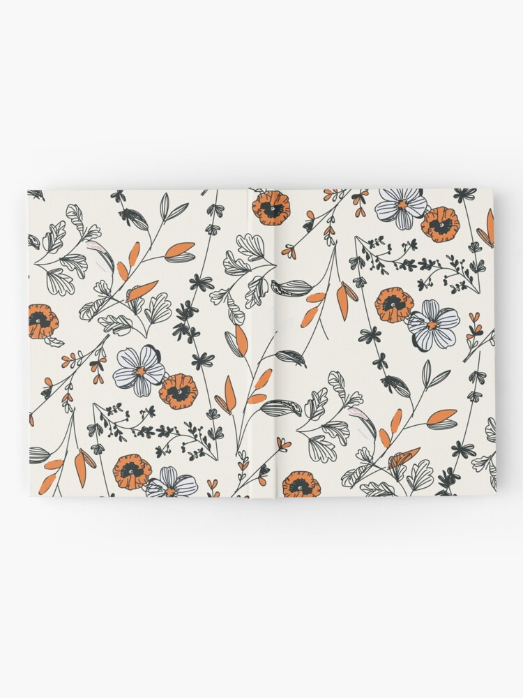 Alternate view of Orange Flower Pattern Hardcover Journal