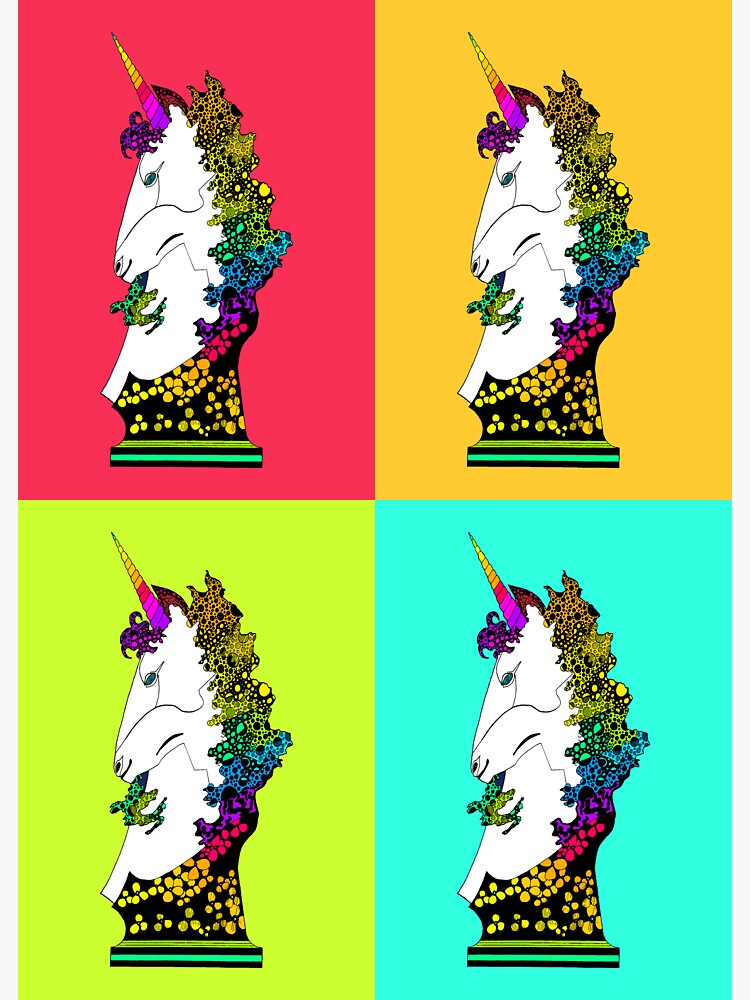 Thumbnail 3 of 3, Sticker, Uni Party of Four designed and sold by EckerRobertsArt.