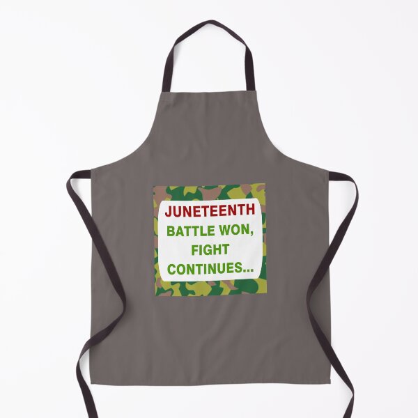 Item preview, Juneteenth - BATTLE WON, FIGHT CONTINUES... Design on Forest Green, Brown Camouflage designed and sold by ThisNThatImages.