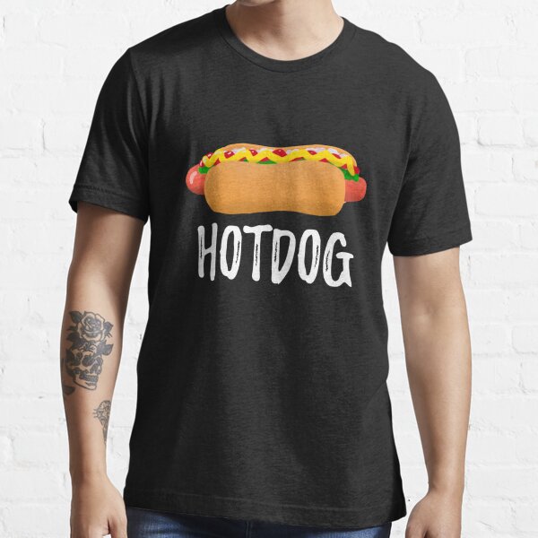 Hot Dog Parachute Landing Into Buns Ketchup Mustard T-Shirt-CL