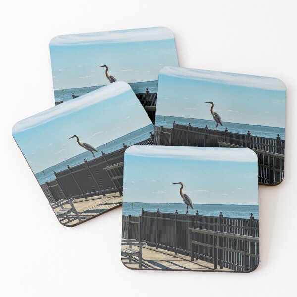 Item preview, Great Blue Heron on the Fence designed and sold by ShorelineImages.