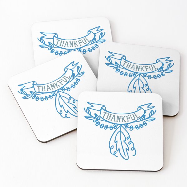 Item preview, THANKFUL simple blue display designed and sold by Mind-Your-Life.