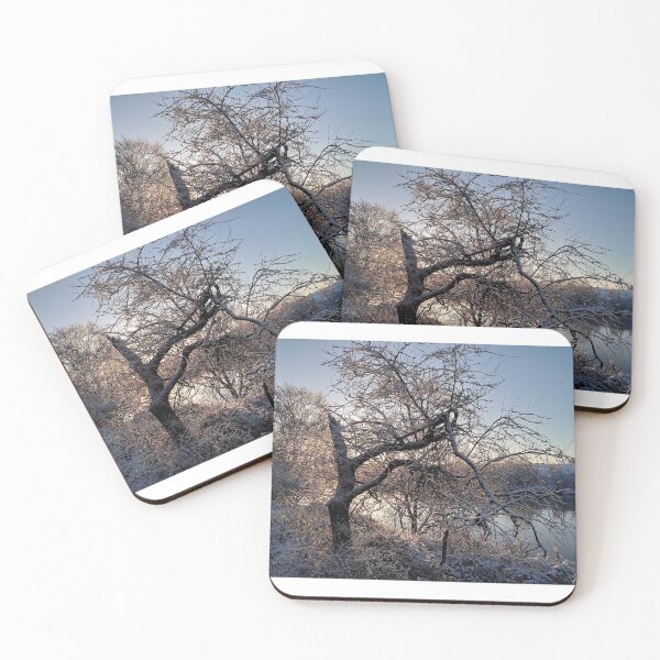 Item preview, Snowy Tree on the River Clyde designed and sold by FlikeNoir.