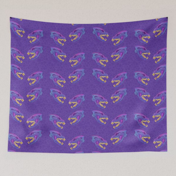 Item preview, Diaphonized Hyena Skull Gold Teeth Purple designed and sold by Ashley Gagnon.