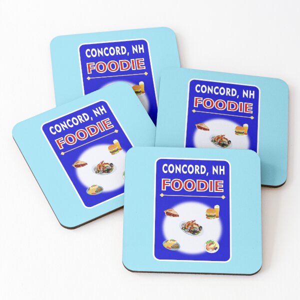 Item preview, Concord, New Hampshire  - Foodie - Ocean Blue Background designed and sold by ThisNThatImages.