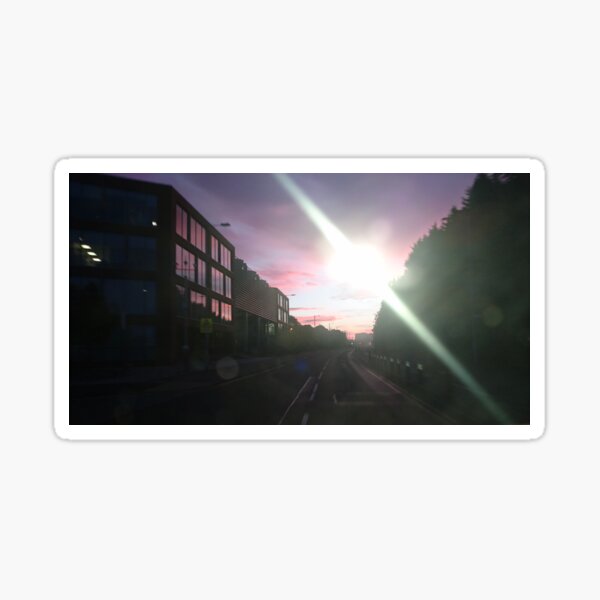 Sunrise Over Glasgow's East End Sticker