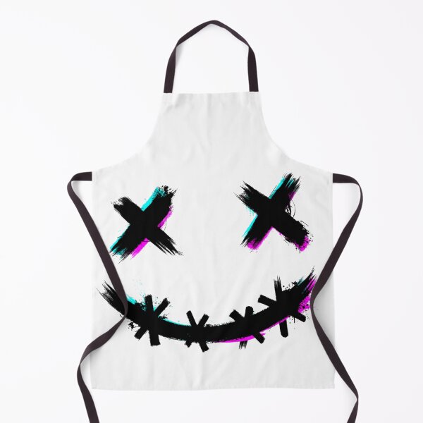 Item preview, Crazy Scary Brush Stroke Smile with Glitch Effect Face Black Purple Blue designed and sold by WearWolfDesigns.