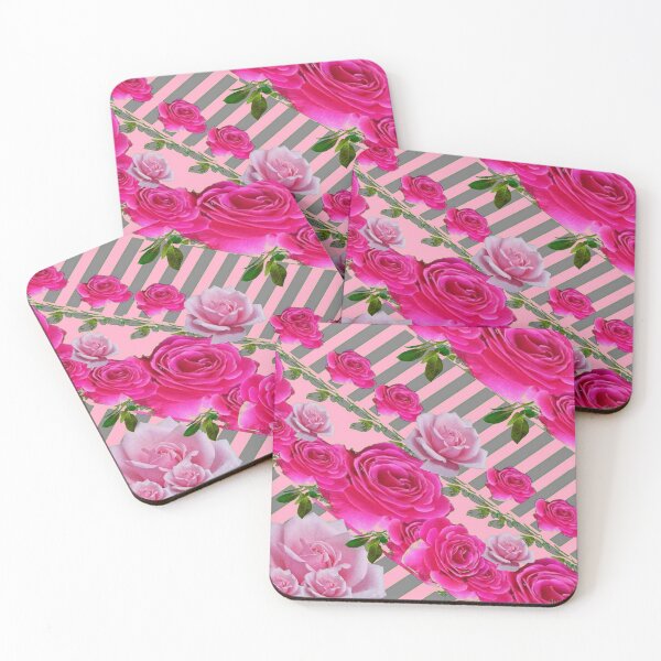 Item preview, PINK ROSES ABSTRACT PATTERNS ART designed and sold by sharlesart.