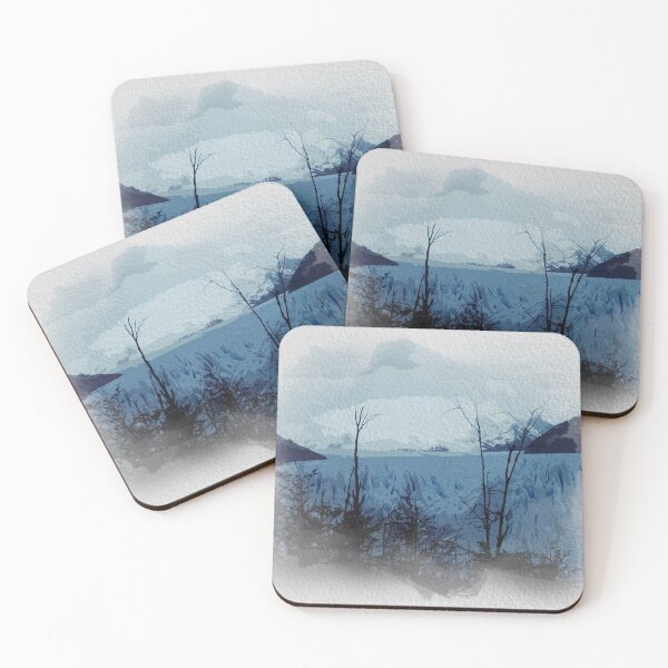 Item preview, Landscape of Patagonia Argentina in watercolor and white background designed and sold by FDbubble1986.