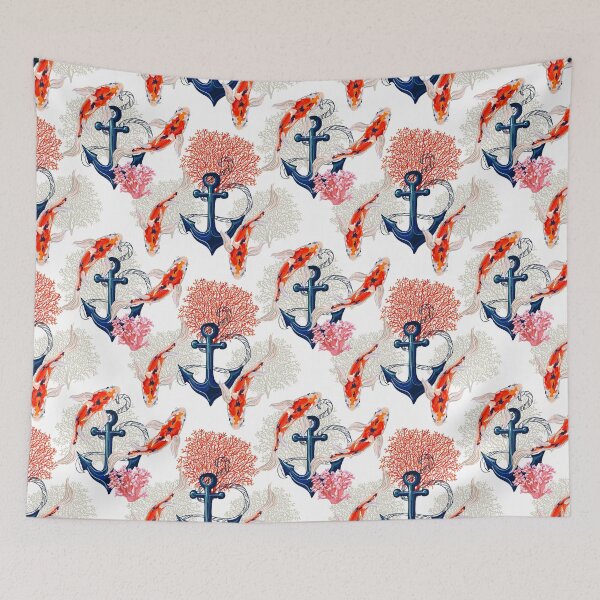 Item preview, Koi Fish Pattern, Tropical Pattern With Koi Fish, Koi Fish Pattern designed and sold by graphic-genie.