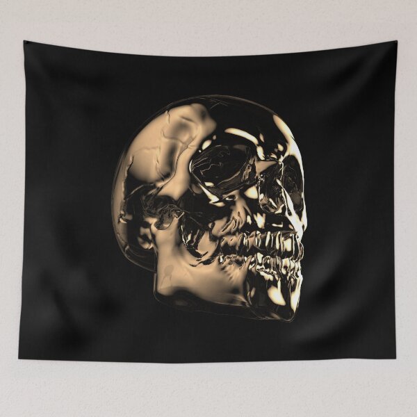 Item preview, Skull Horror - Gold Skull - Gold Plated Skull 3D designed and sold by crazycollective.