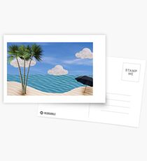 Real Cartoon Beach Postcards