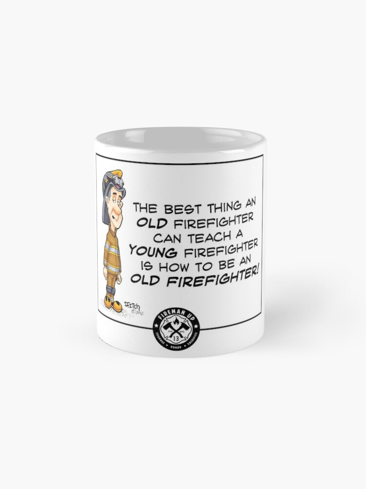 Alternate view of Old Firefighter Wisdom Coffee Mug