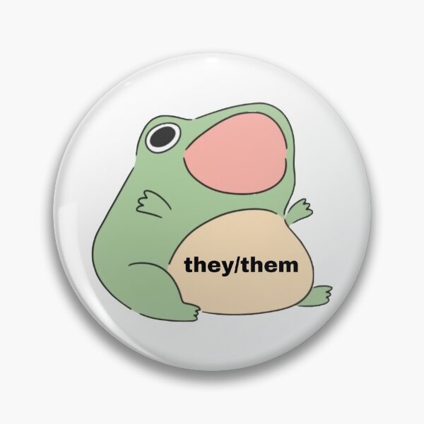 Item preview, they/them frog  designed and sold by isabellebee.