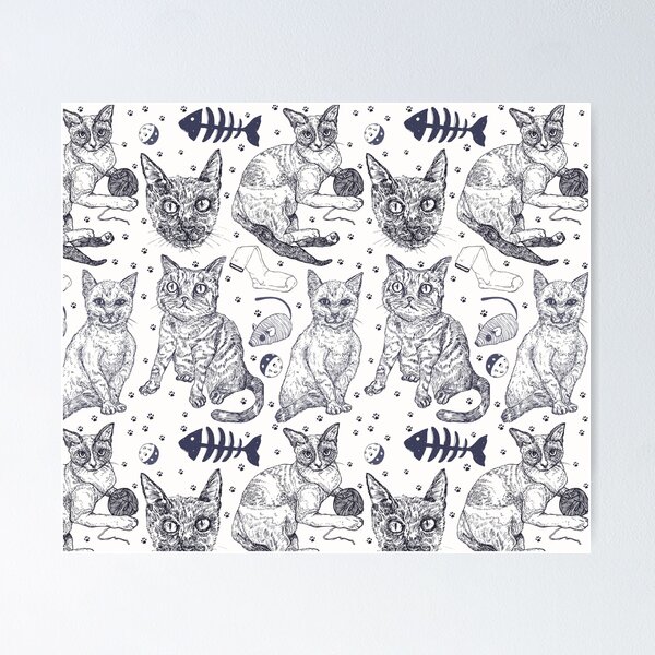 Item preview, KittyPrint designed and sold by minniemorrisart.