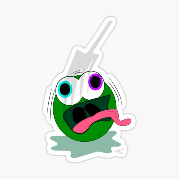 Finley The Forked Over Pea Sticker