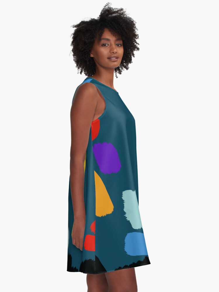 Alternate view of Painting Sea Blue A-Line Dress