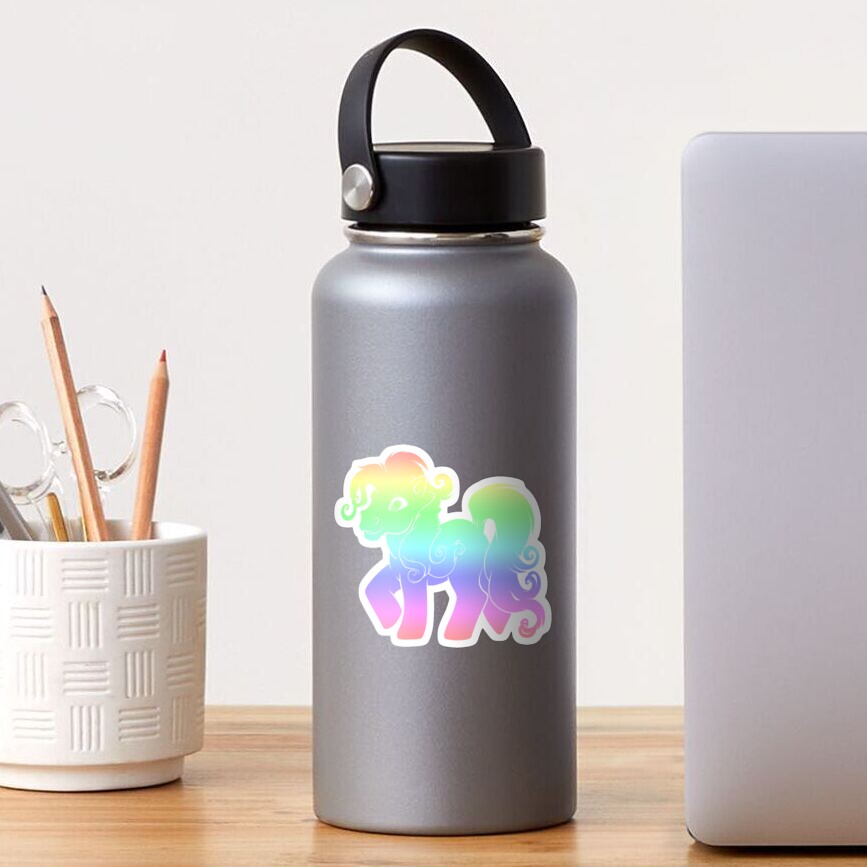 Rainbow Gay Pride Pony Silhouette Sticker