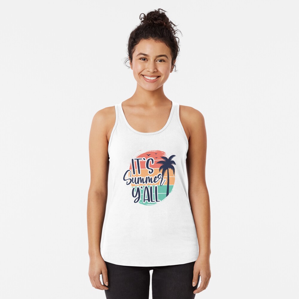 Discover Summer At The Beach Racerback Tank Top