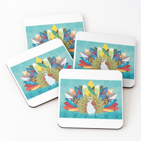 Item preview, Peacock Sri Lankan Map With Decorative Tail Feathers designed and sold by Ceylon-Picture.