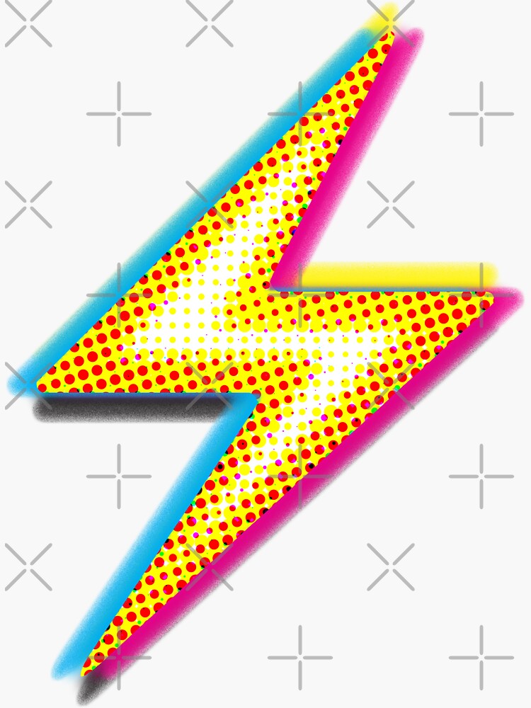 Discover Lightning Bolt Electricity Shock Emoji Sticker