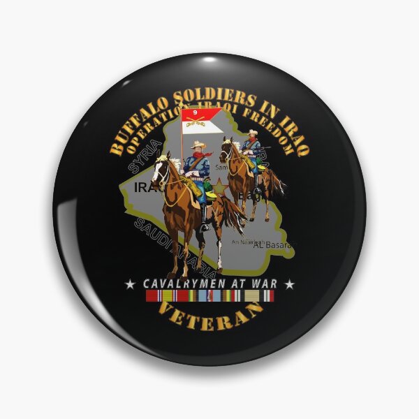 Item preview, Army - Buffalo Soldiers in Iraq - OIF - Cavalrymen at War  w IRAQ SVC designed and sold by Military Insignia Products.