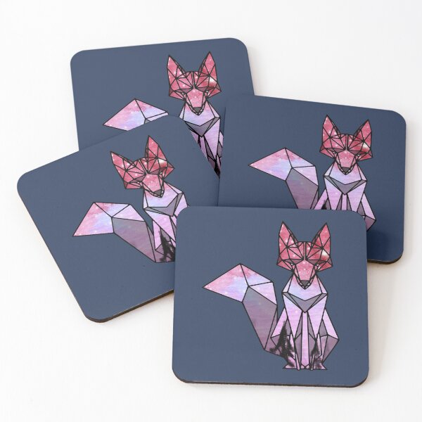 Item preview, Night Crystal Fox - Red Polygon designed and sold by Chubuter.