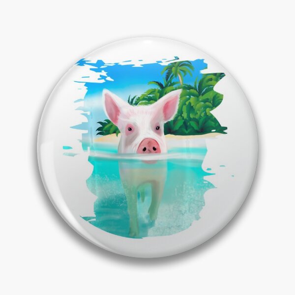 Item preview, Bahamas Swimming Pigs Pig Swim Beach Holidays designed and sold by LbentaChard.