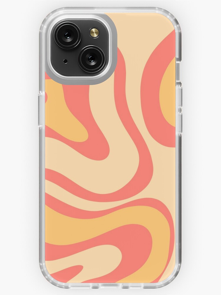 Liquid Swirl Retro Contemporary Abstract in Soft Blush Pink iPhone Case  for Sale by kierkegaard