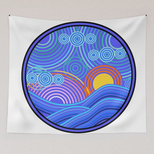 Item preview, Groovy Circle Ocean designed and sold by ArashiiGames.