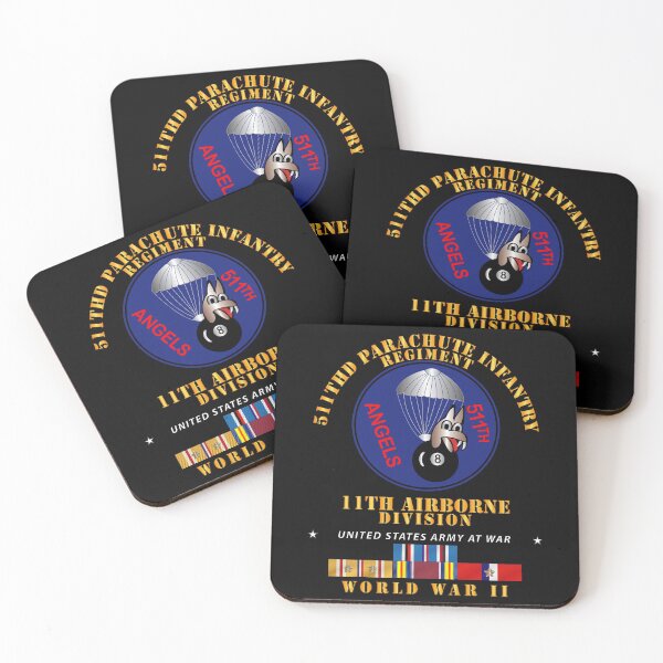 Item preview, Army  - 511th PIR 11th Airborne Div - WWII w PAC - PHIL SVC designed and sold by Military Insignia Products.
