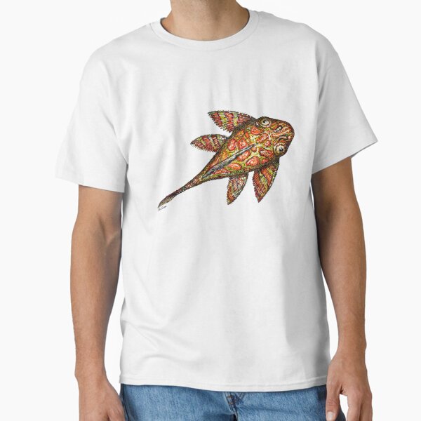 Vista previa del artículo con la obra «Pescado Pleco Navideño», diseñado y vendido por Bioinspirada.