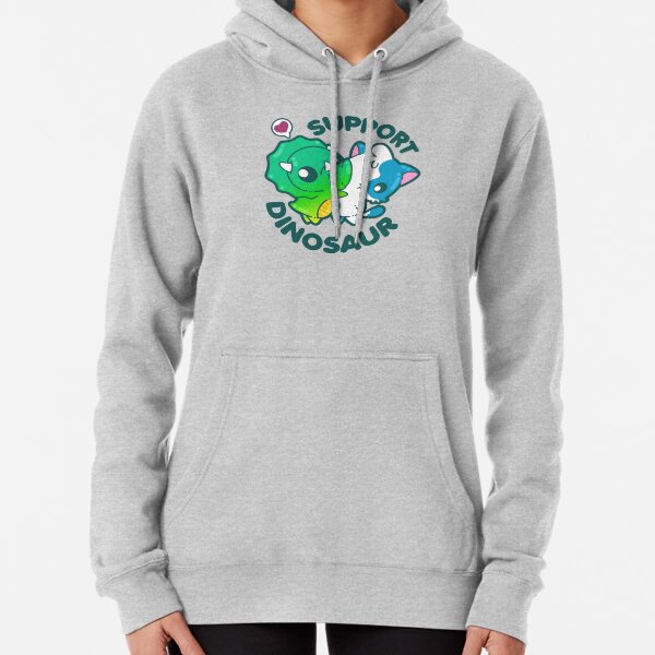 Support Dinosaur Pullover Hoodie