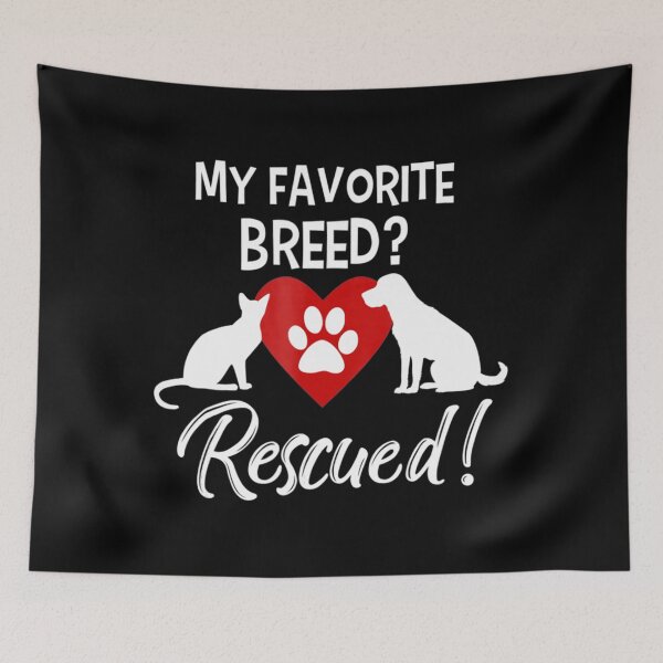 Item preview, My Favorite Breed is Rescued Dog Cat Welfare designed and sold by LbentaChard.