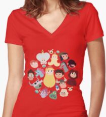 Star vs. the Forces of Evil Characters Women's Fitted V-Neck T-Shirt