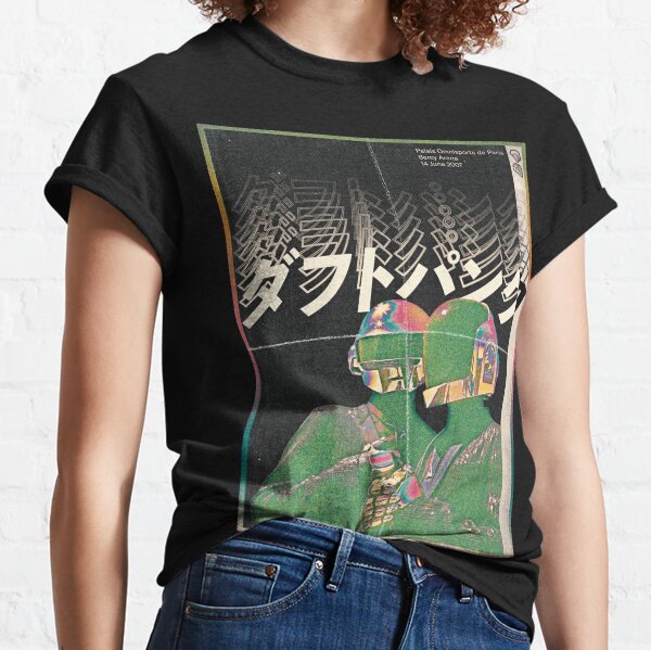 Neon Daft Punk estilo japonés Camiseta clásica