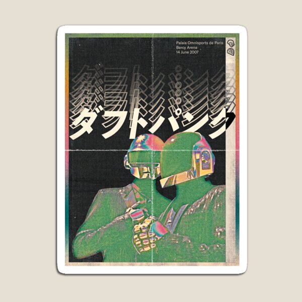 Neon Daft Punk estilo japonés Imán