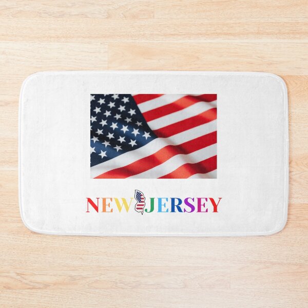 Item preview, USA NEW JERSEY Rainbow Colors (White Background) designed and sold by NATHYSCREATION.